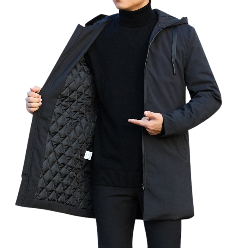 Hooded Windbreaker Trench Coat