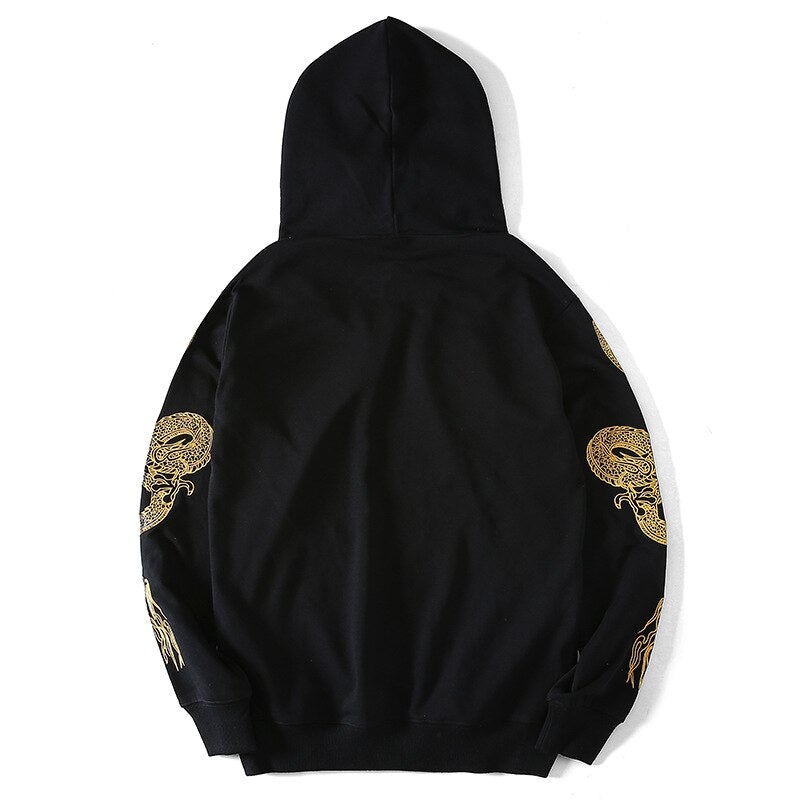 Gold Dragon Printed Hoodie