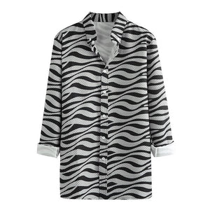 Zebra Printed Button Shirt