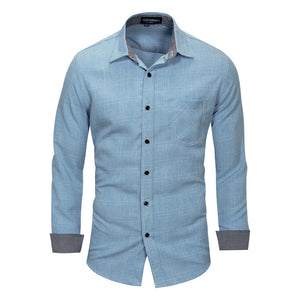 Long Sleeved Slim Fit Button Shirt