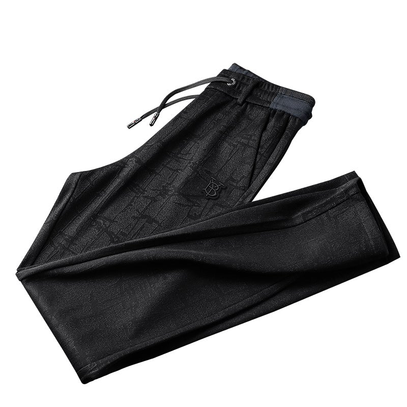 Straight Patterned Warm Joggers