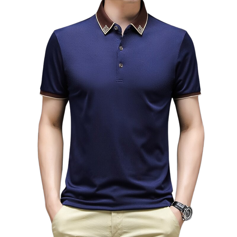 Elegant Collar Polo Shirt