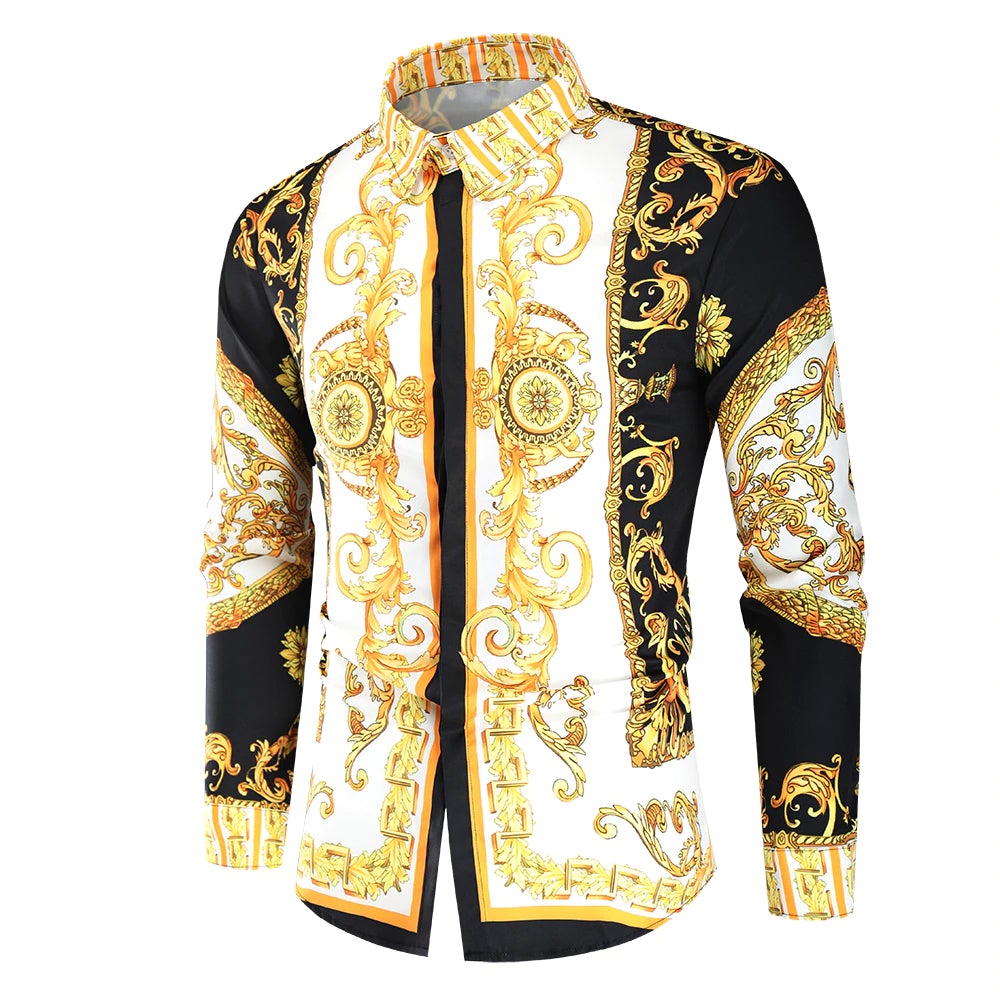 Luxury Royal Printed Button Shirt