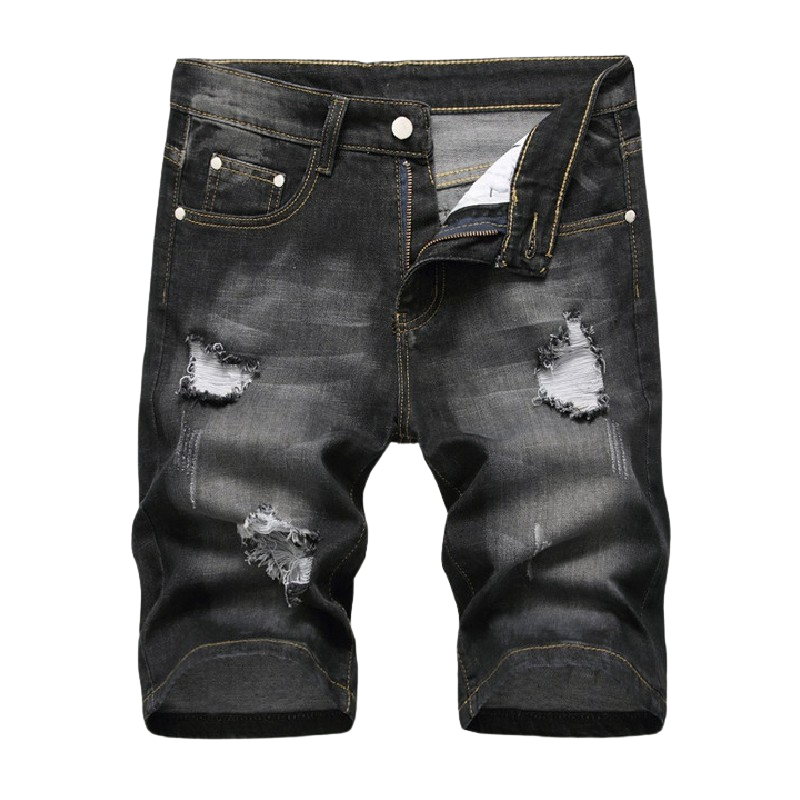 Ripped Denim Shorts