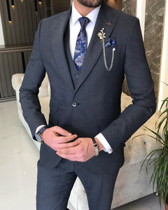 Bojoni Amato Slim Fit Navy Blue Suit