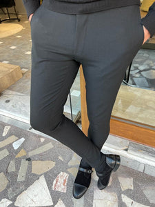 Bojoni Motron Black Slim Fit Pants