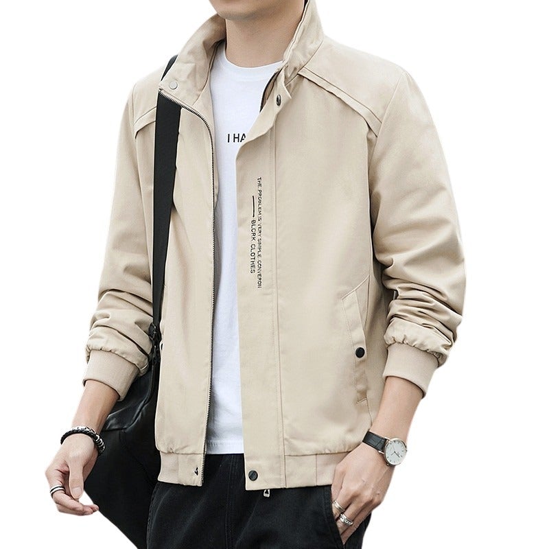 Loose Fit Cotton Collar Jacket