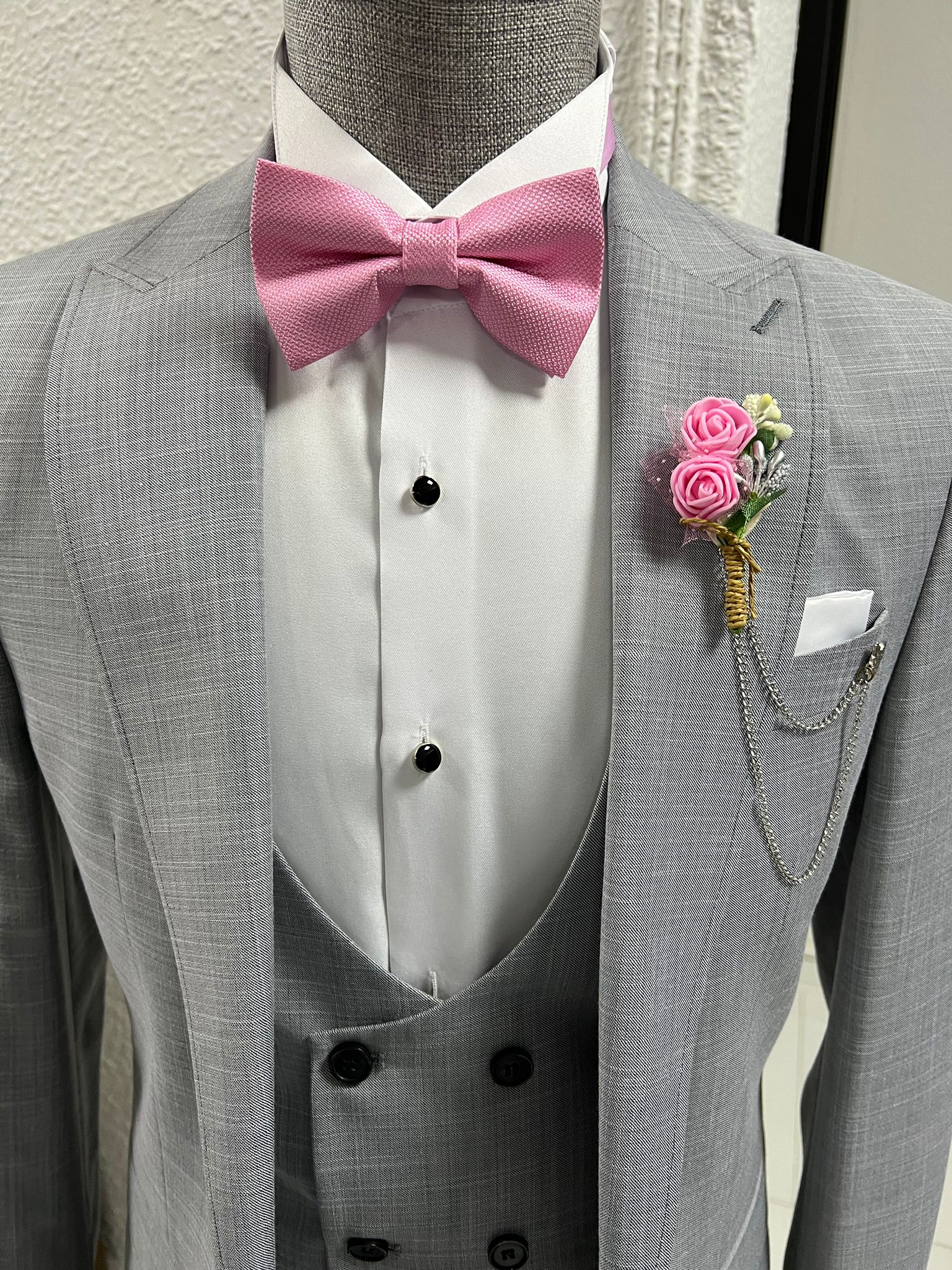 Louis Slim Fit High Quality Grey Business Suit