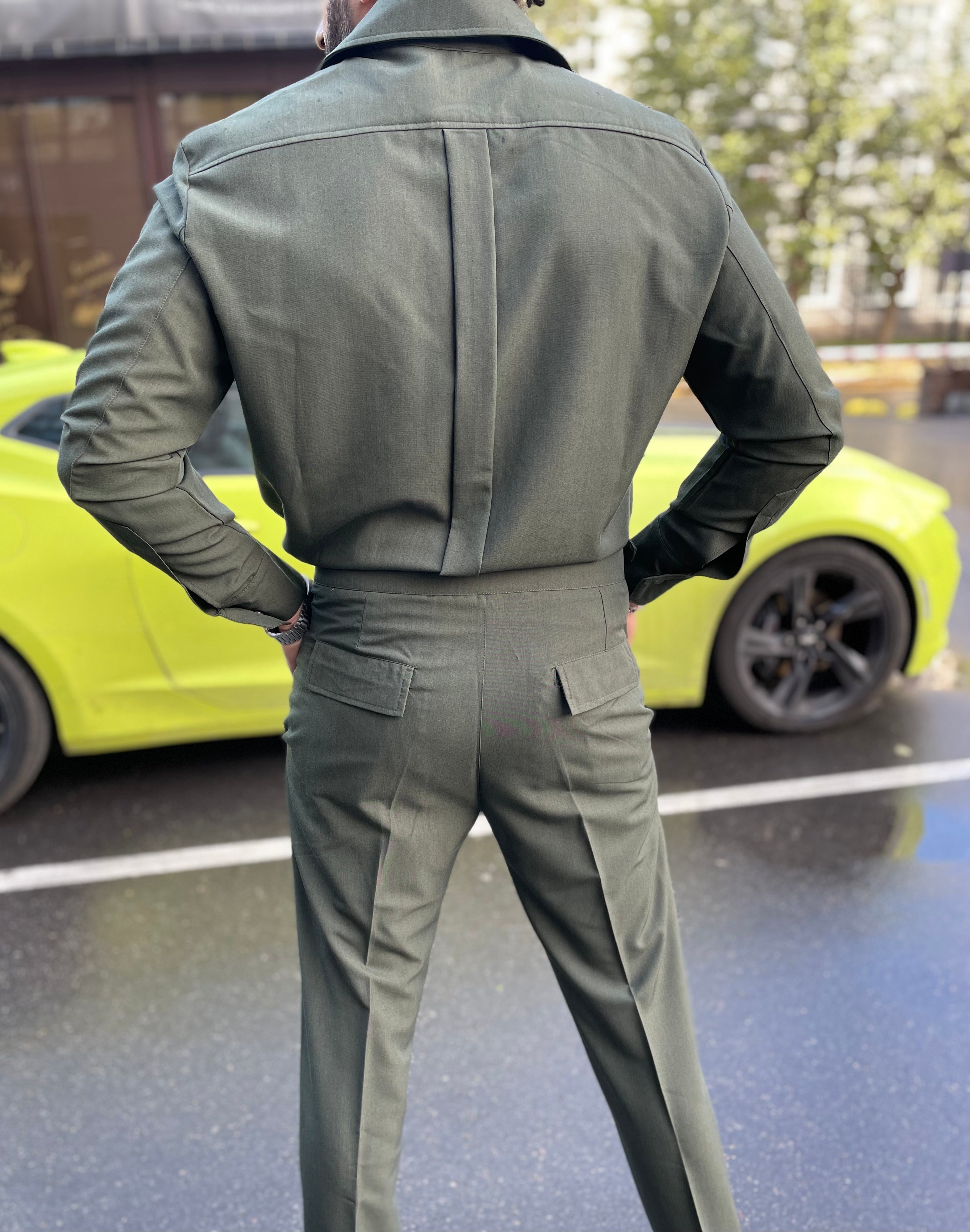 Forenza Khaki Slim Fit Suit Set-baagr.myshopify.com-Shirt-BOJONI