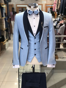 Slim-Fit Tuxedo Suit Blue-baagr.myshopify.com-suit-BOJONI
