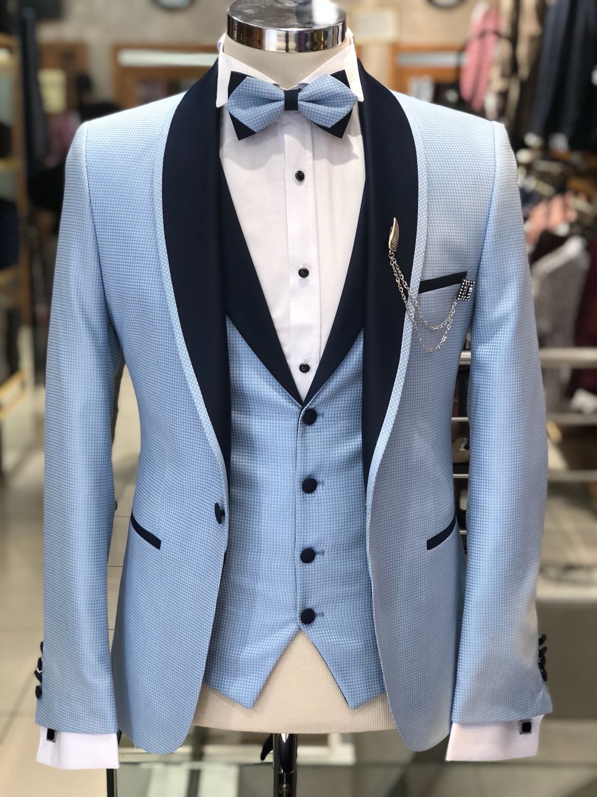 Slim-Fit Tuxedo Suit Blue-baagr.myshopify.com-suit-BOJONI
