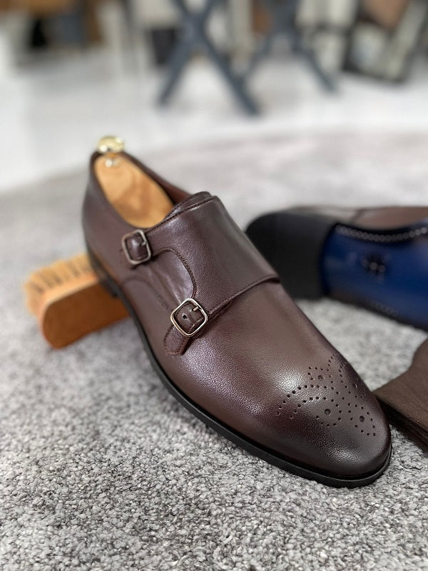 Bojo Brown Double Monk Straps-baagr.myshopify.com-shoes2-BOJONI