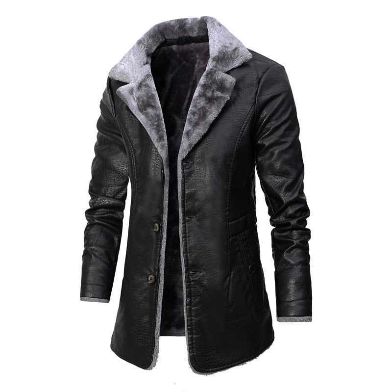 WINTER LEATHER COAT (2 COLORS)