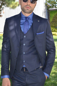 Gravano Slim-Fit Suit Vest Blue-baagr.myshopify.com-suit-BOJONI