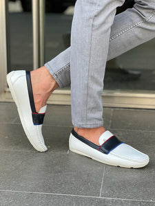 Giovanni Mannelli Stripe Detailed Roc White Shoes