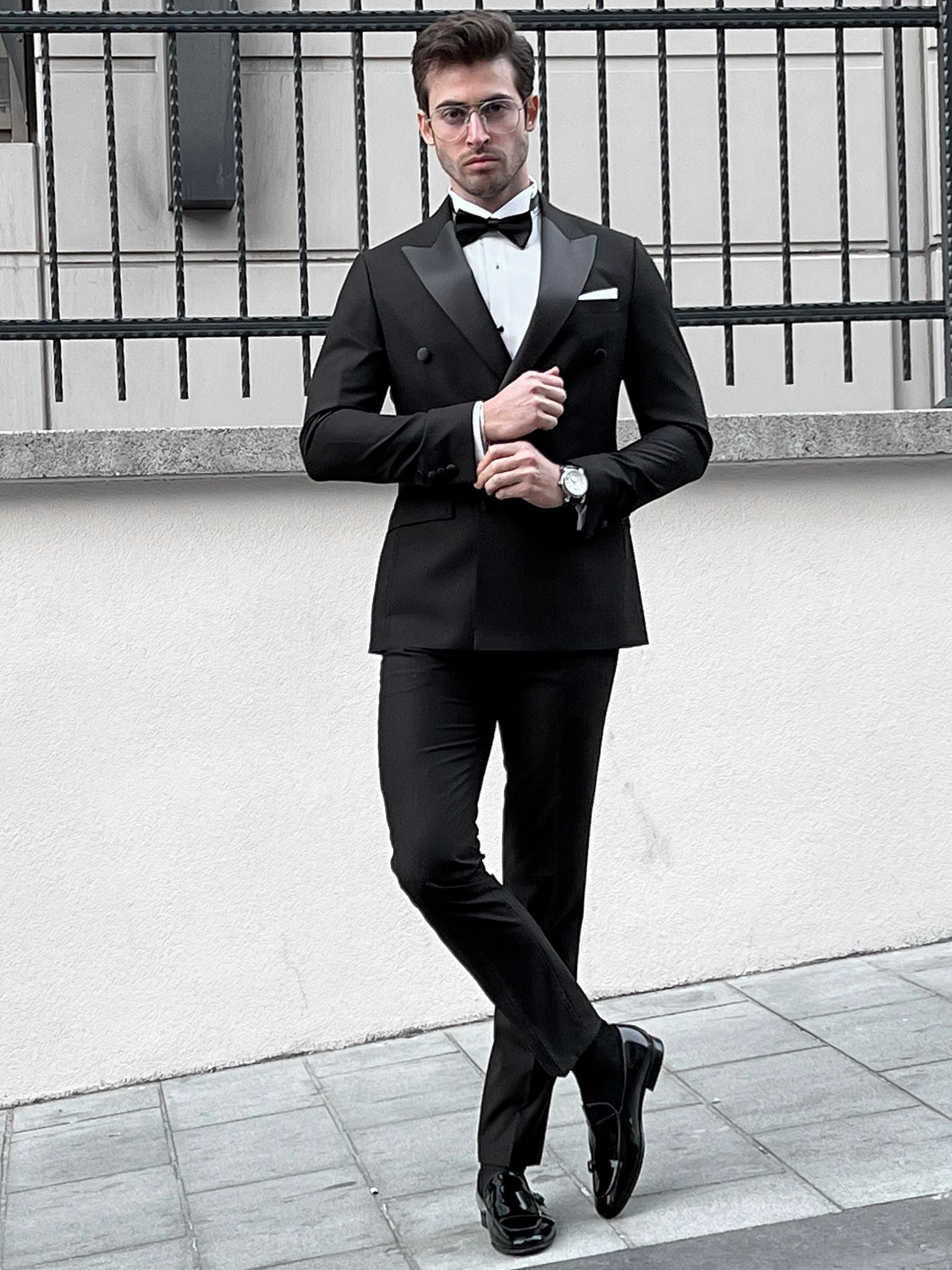 Louis Slim Fit High Quality Pointed Collared Double Breasted Tuxedo (Party Suit/Tuxedo)