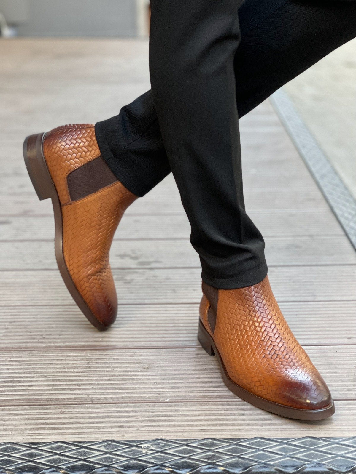 Bojo  Staw Detailed Brown Leather Shoes-baagr.myshopify.com-shoes2-BOJONI