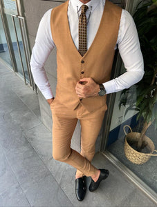 Ace New Season Slim Fit Brown Suit