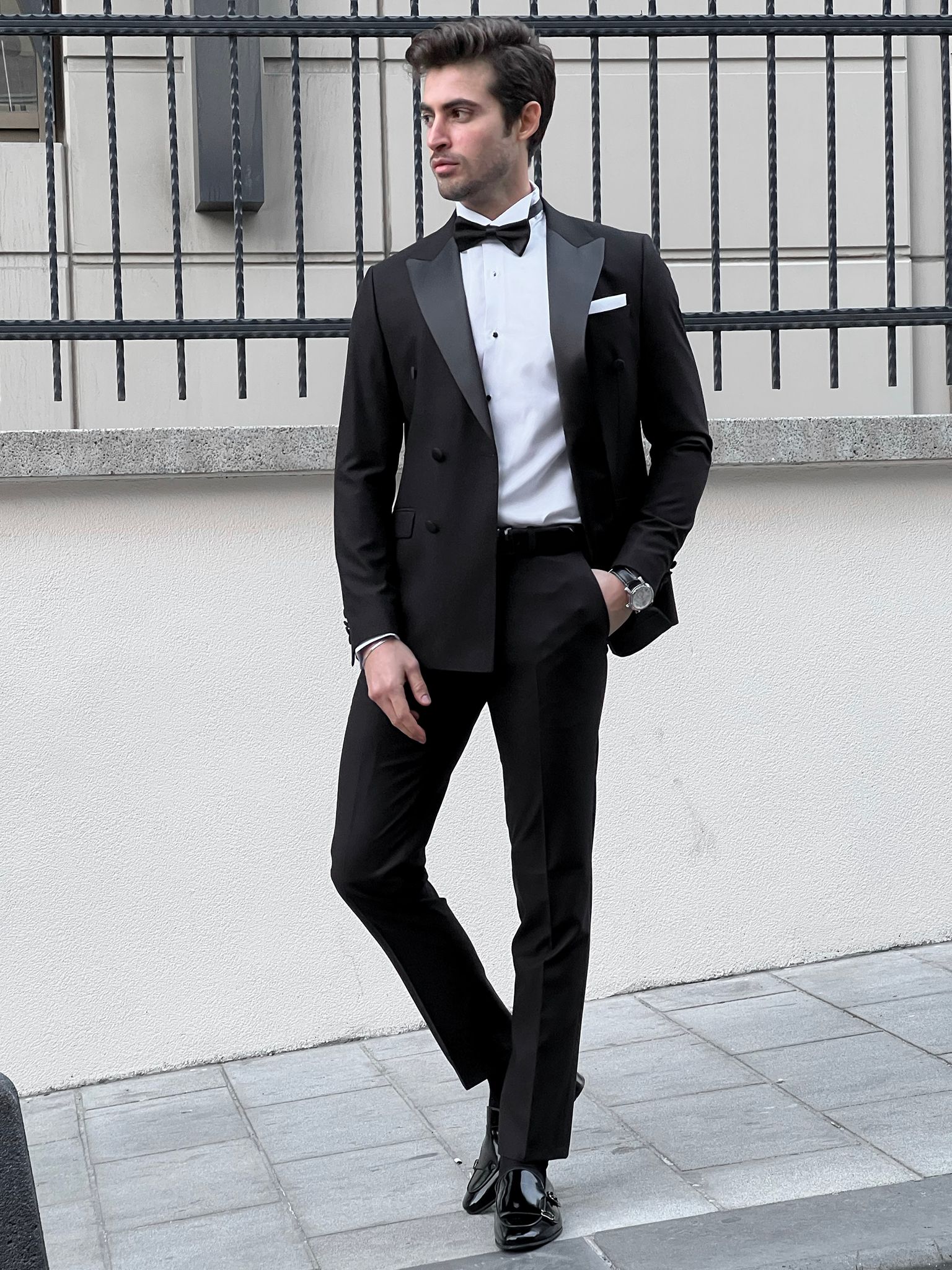 Louis Slim Fit High Quality Pointed Collared Double Breasted Tuxedo (Party Suit/Tuxedo)