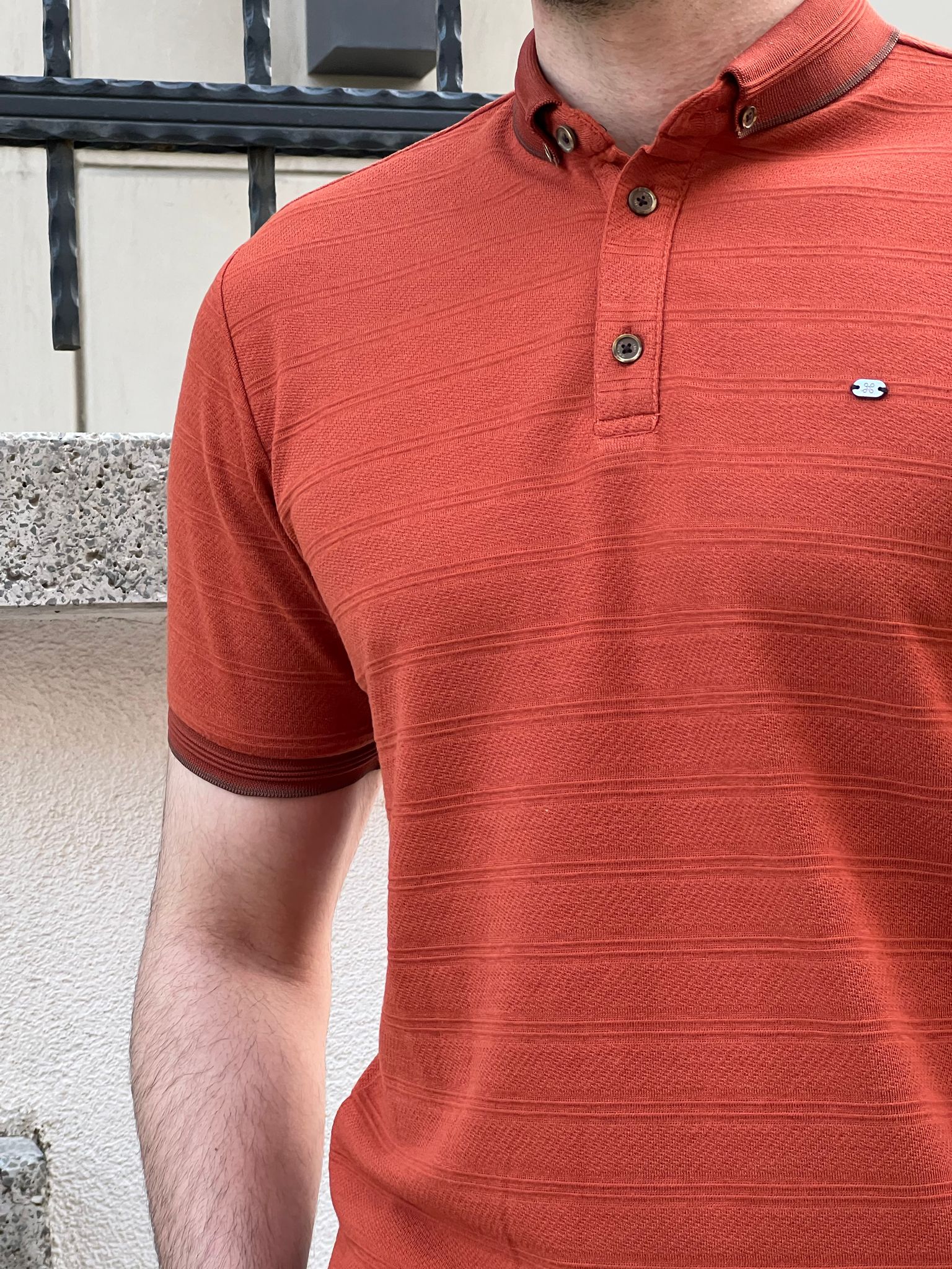 Bojoni Montebello Slim Fit High Quality Short Sleeve Tile Tees