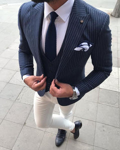 Giorgio Navy Striped Slim Fit Suit-baagr.myshopify.com-3-BOJONI
