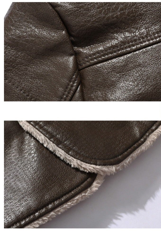 WINTER LEATHER COAT (2 COLORS)