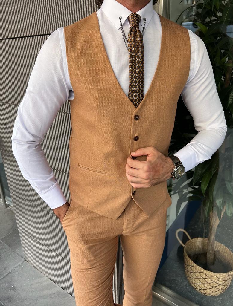 Ace New Season Slim Fit Brown Suit