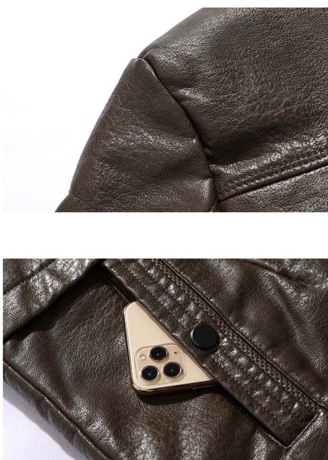 WINTER LEATHER COAT (2 COLORS)