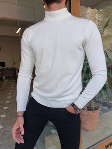 Bojo Slim Fit Long Sleeve White Sweater-baagr.myshopify.com-sweatshirts-BOJONI