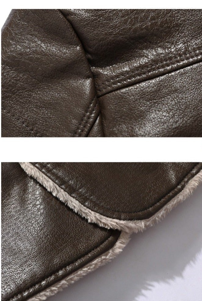 WINTER LEATHER COAT (2 COLORS)