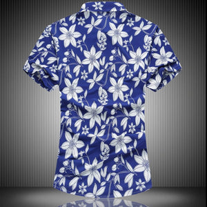 Mens Short Sleeve Hawaiian Floral Shirt