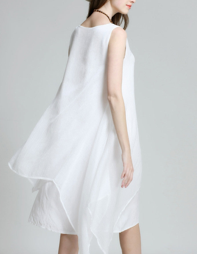 Womens Layered Sleeveless Summer Dress