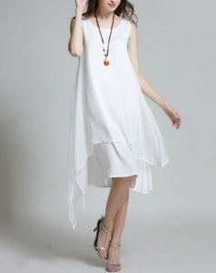 Womens Layered Sleeveless Summer Dress