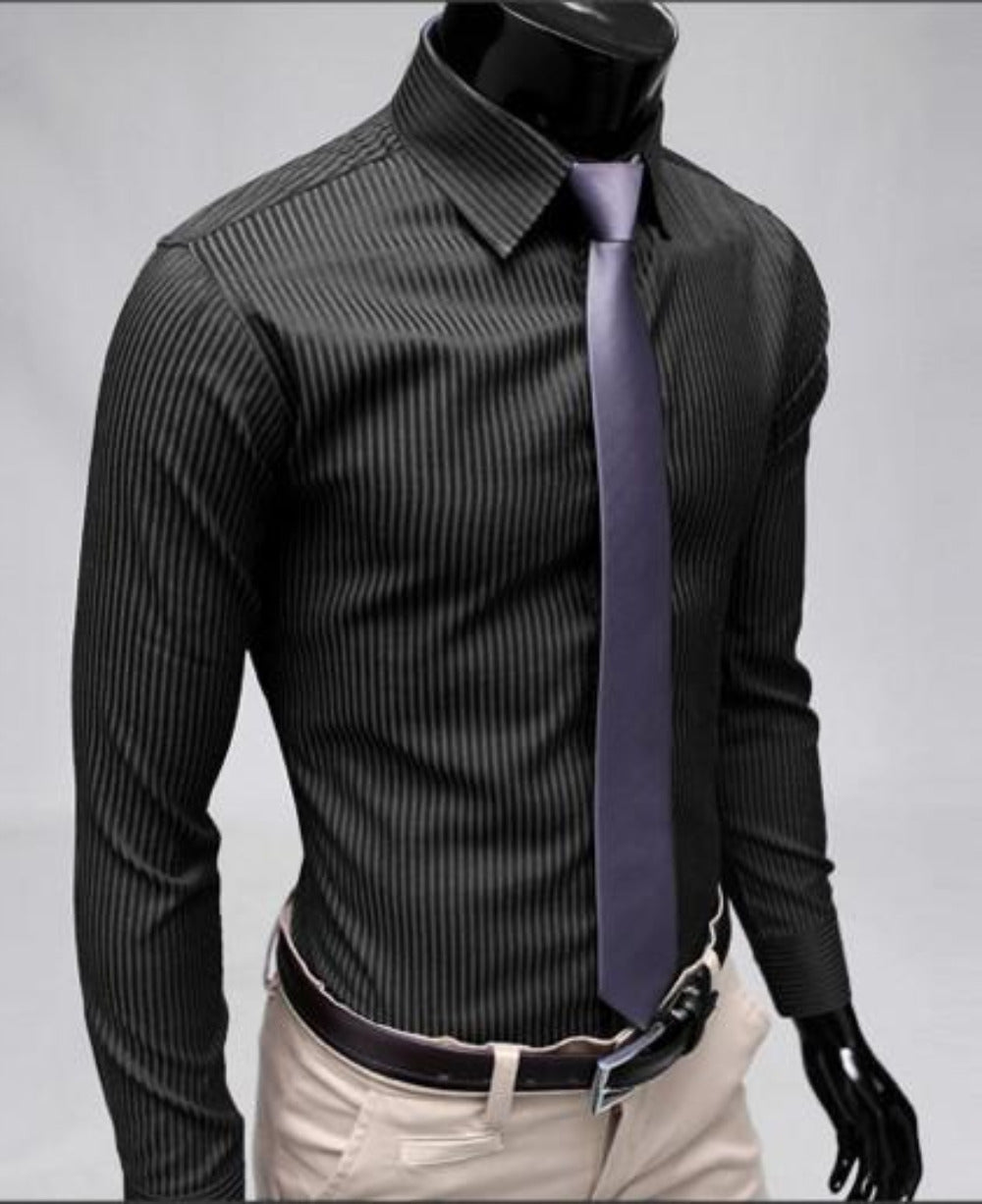 Mens Business Casual Button Front Shirt