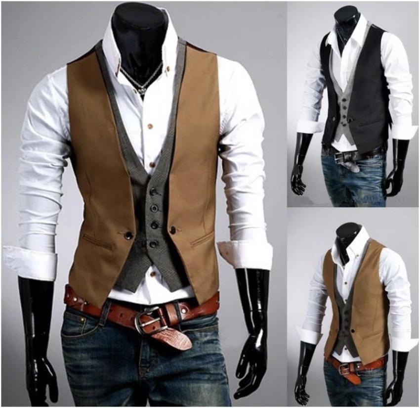 Men's Slim Fit Layered Vest