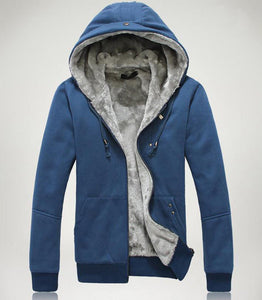 Mens Casual Hooded Jacket with Warm Lining