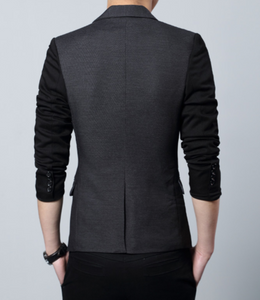 Men's Slim Fit TwoTone Black Blazer