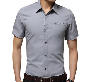 Mens Short Sleeve Shirt With Polka Dot Details