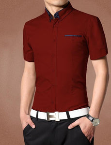Men's Casual Short Sleeve Shirt With Pocket Design