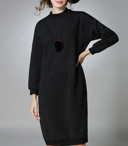 Womens Relaxed Round Neck Dress