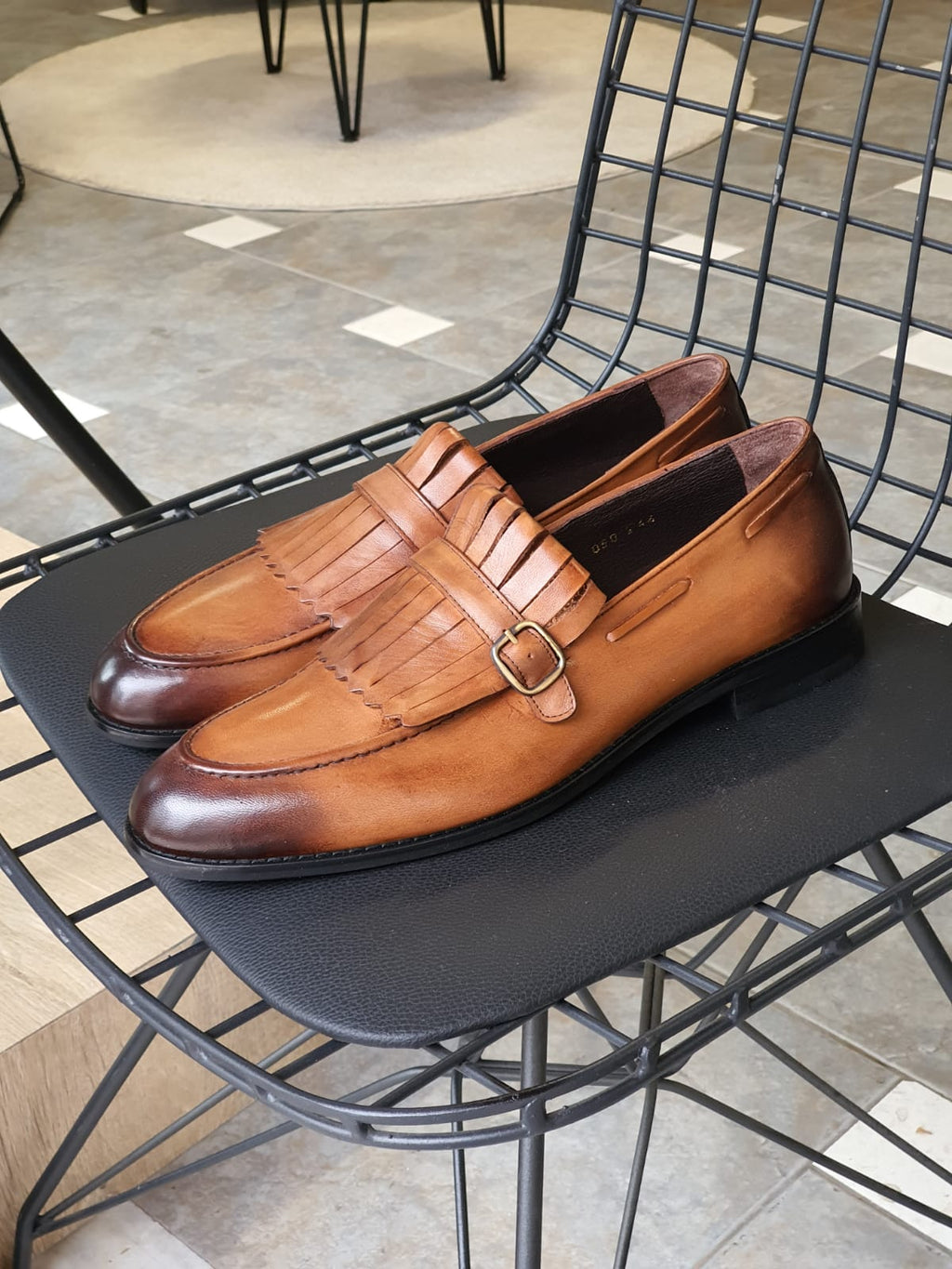 Argeli Anchorage Tan Kilt Loafers-baagr.myshopify.com-shoes2-brabion