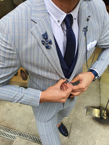 Verno Bellingham Gray Slim Fit Pinstripe Suit-baagr.myshopify.com-suit-BOJONI