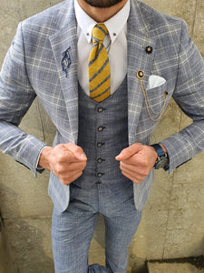 Verno Original Light Blue Slim Fit Plaid Suit-baagr.myshopify.com-suit-BOJONI