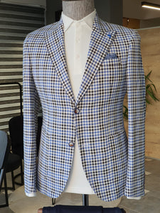 Argeli Sax Slim Fit Plaid Suit-baagr.myshopify.com-suit-BOJONI