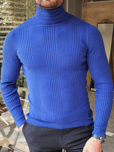 Elko Sax Slim Fit Striped Turtleneck Wool Sweater-baagr.myshopify.com-sweatshirts-BOJONI