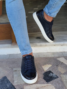 Moneta Navy Blue Low-Top Sneakers-baagr.myshopify.com-shoes2-brabion
