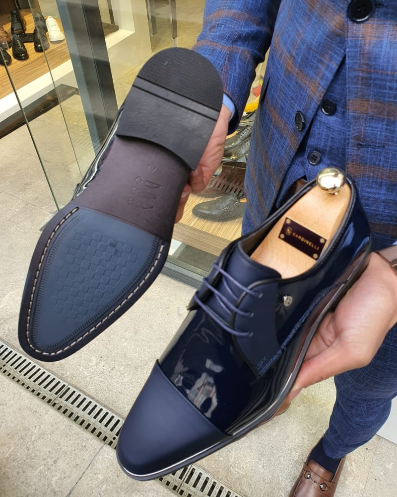 Lance Fort Worth Navy Blue Cap Toe Laced Blucher-baagr.myshopify.com-shoes2-BOJONI