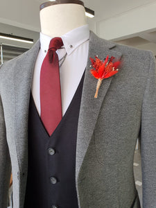 Argeli  Gray Slim Fit Suit-baagr.myshopify.com-suit-BOJONI