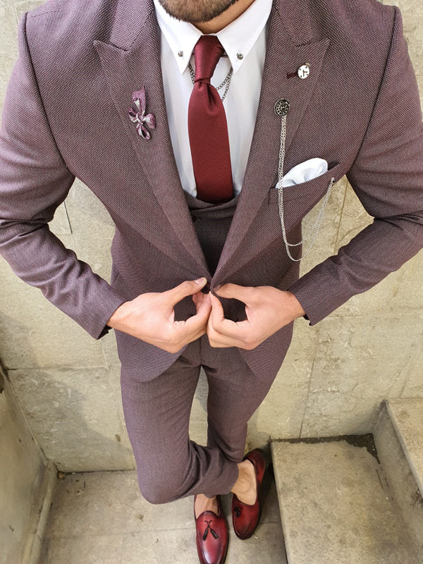 Bojoni Claret Red Slim Fit Suit-baagr.myshopify.com-suit-BOJONI