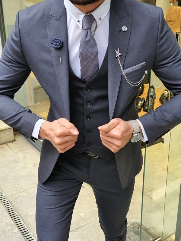 Marc Slim-Fit Suit Vest Navy Blue-baagr.myshopify.com-suit-BOJONI